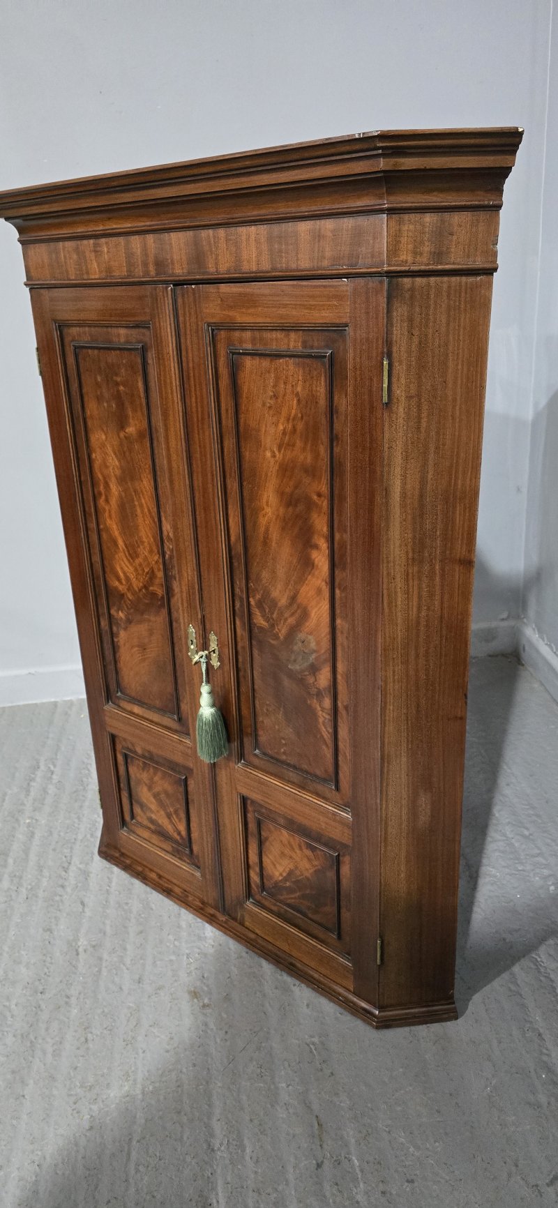 Regency Mahogany Corner Cupboard