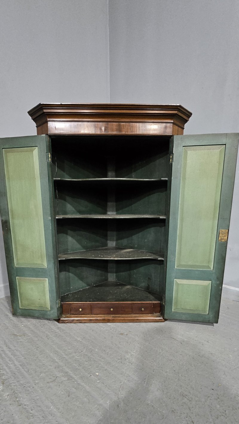 Regency Mahogany Corner Cupboard