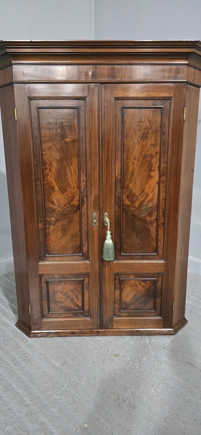 Regency Mahogany Corner Cupboard