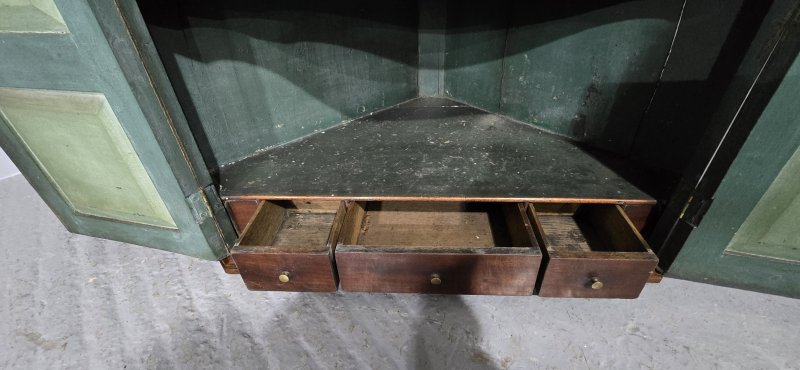 Regency Mahogany Corner Cupboard