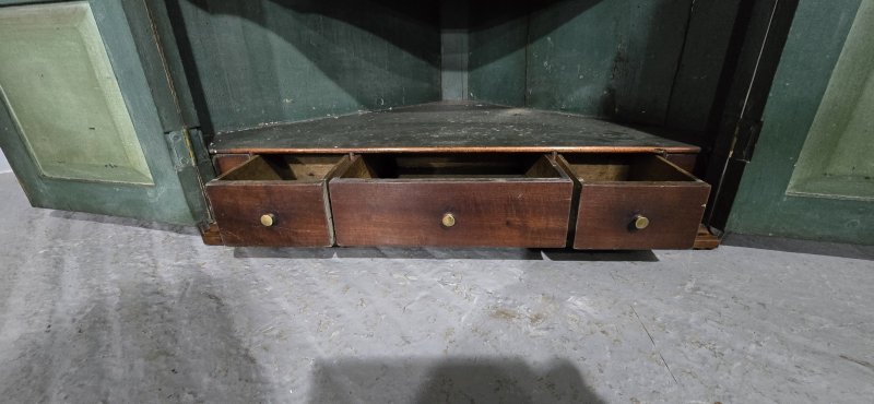 Regency Mahogany Corner Cupboard