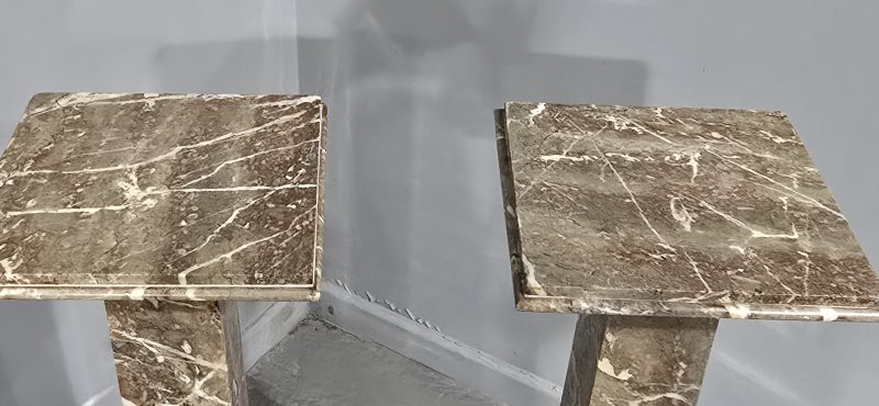 Pair French Rouge Marble Columns