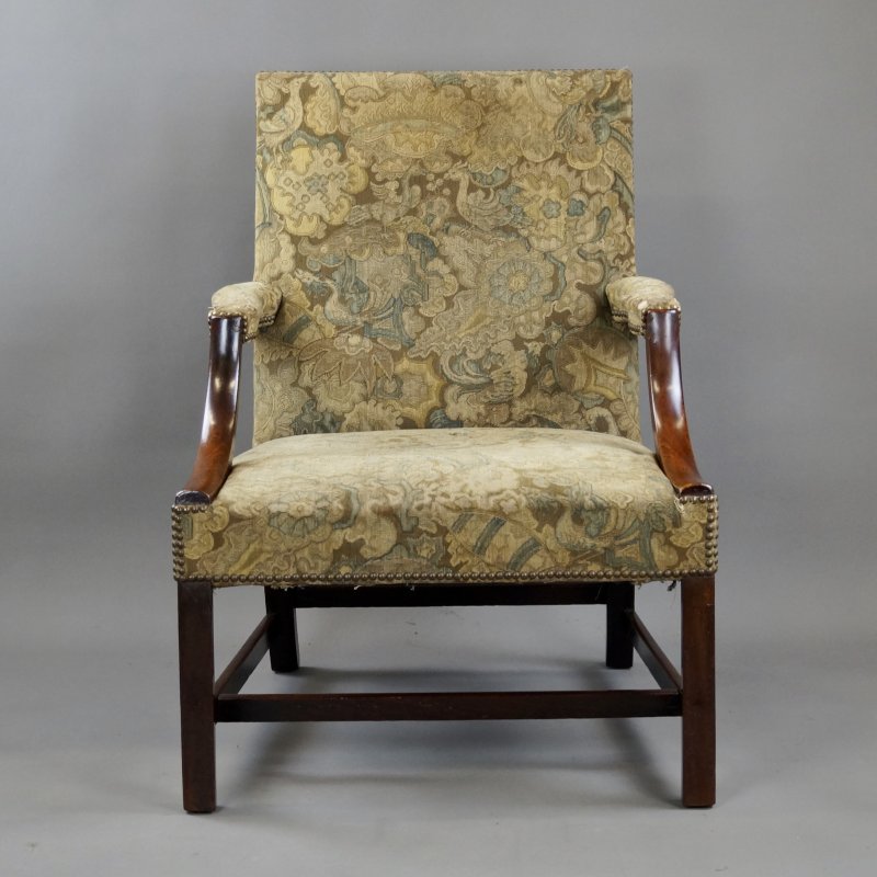 A George III Mahogany Gainsborough Chair
