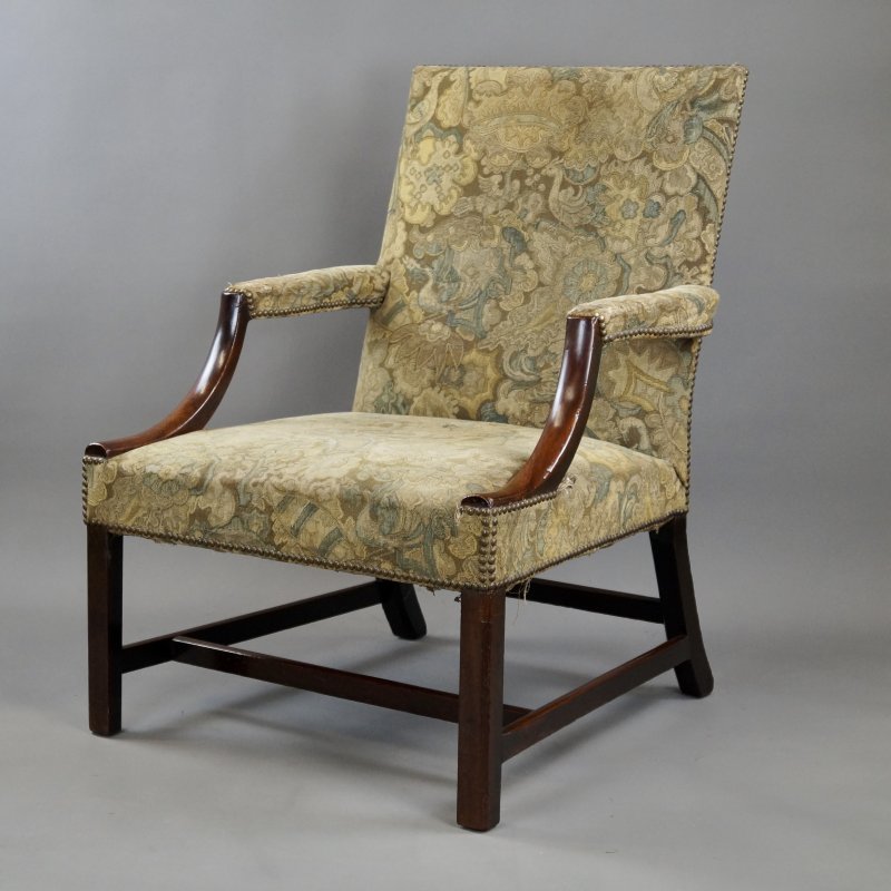 A George III Mahogany Gainsborough Chair
