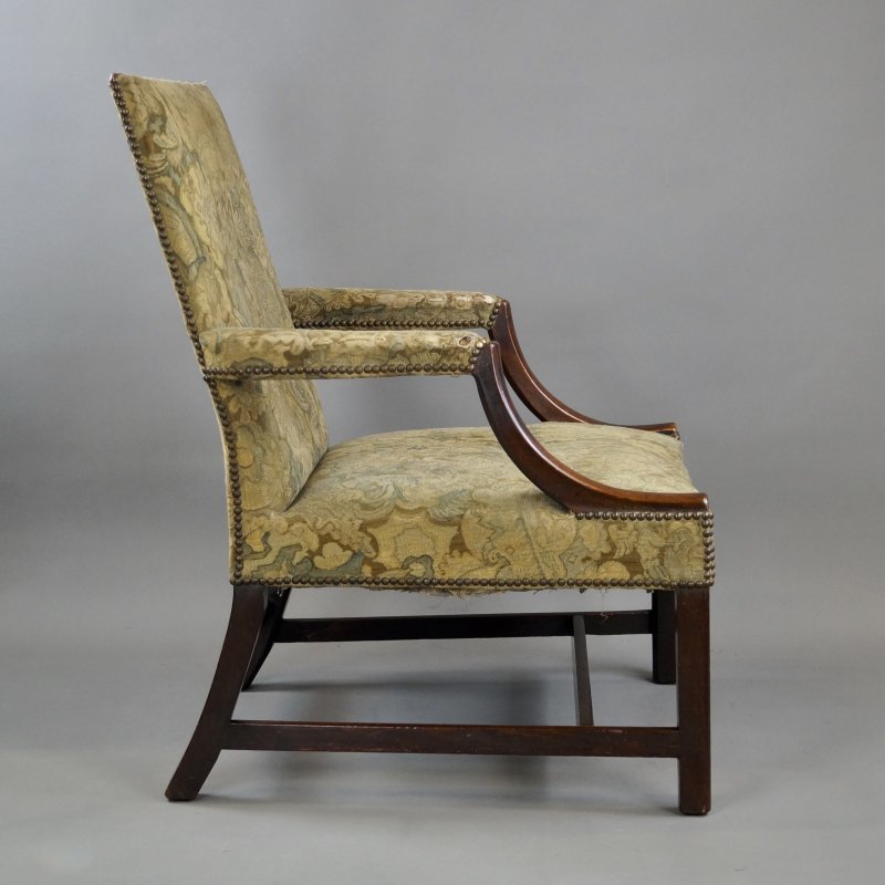 A George III Mahogany Gainsborough Chair