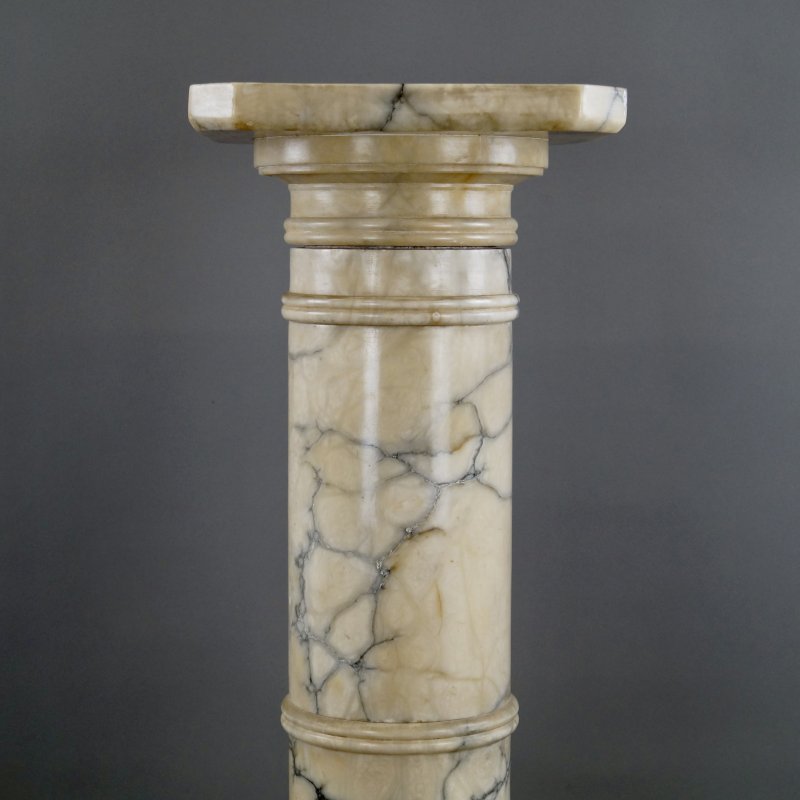 An Arabescato Marble Column