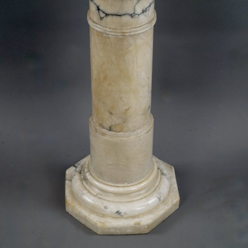 An Arabescato Marble Column