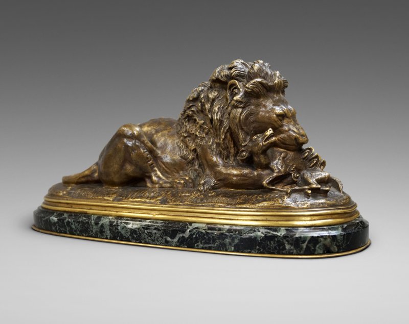 A Superb Bronze Lion By Paul-Édouard Delabrièrre