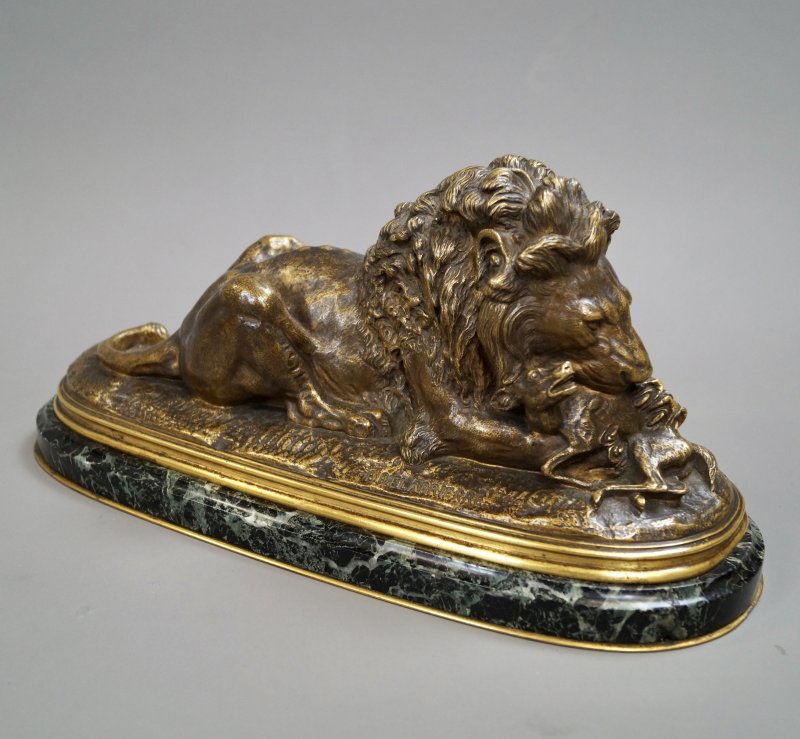 A Superb Bronze Lion By Paul-Édouard Delabrièrre