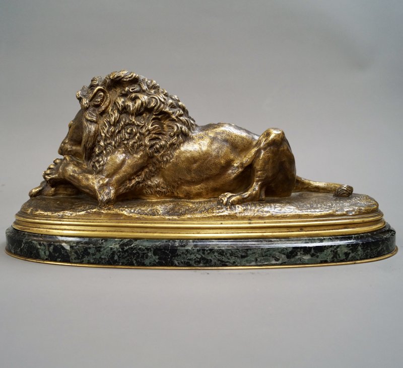 A Superb Bronze Lion By Paul-Édouard Delabrièrre