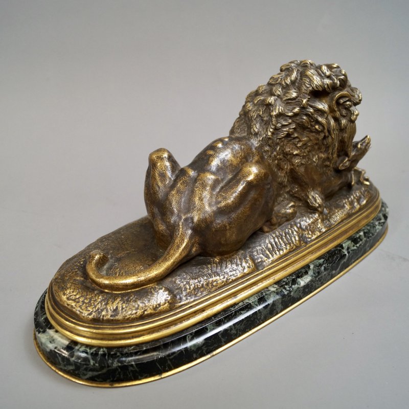 A Superb Bronze Lion By Paul-Édouard Delabrièrre