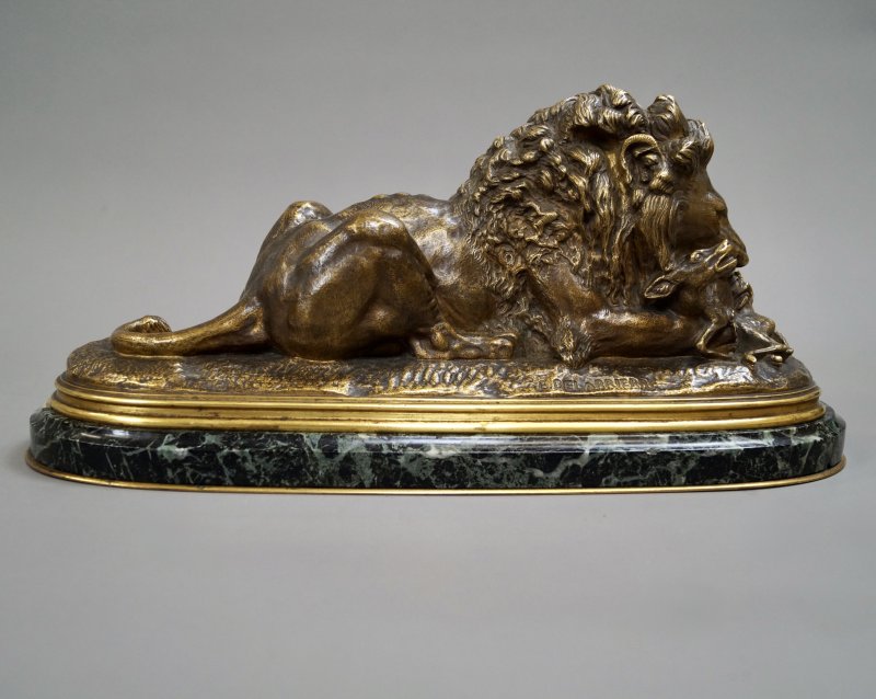 A Superb Bronze Lion By Paul-Édouard Delabrièrre