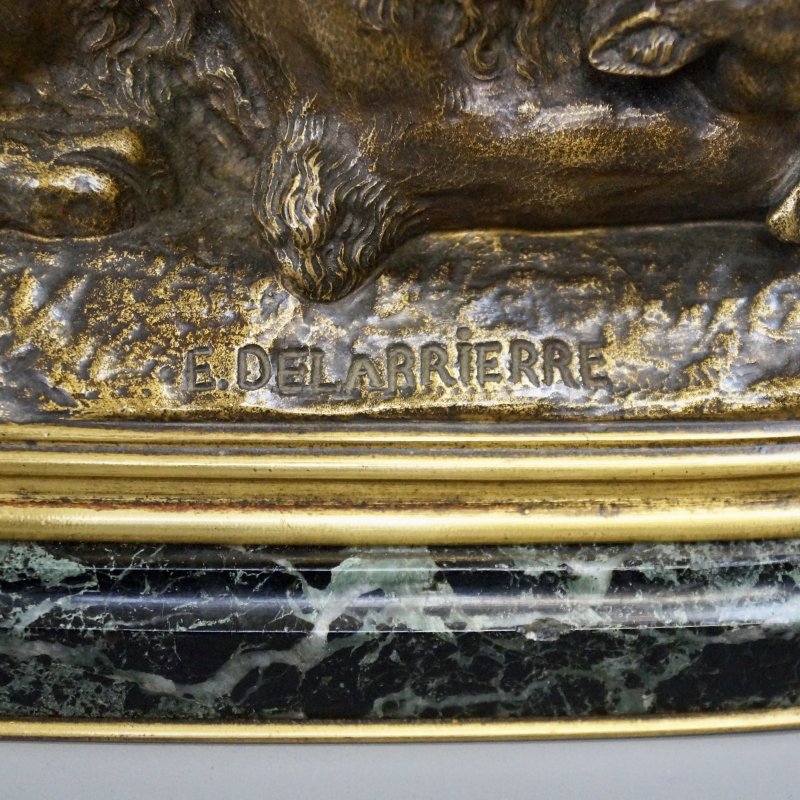 A Superb Bronze Lion By Paul-Édouard Delabrièrre