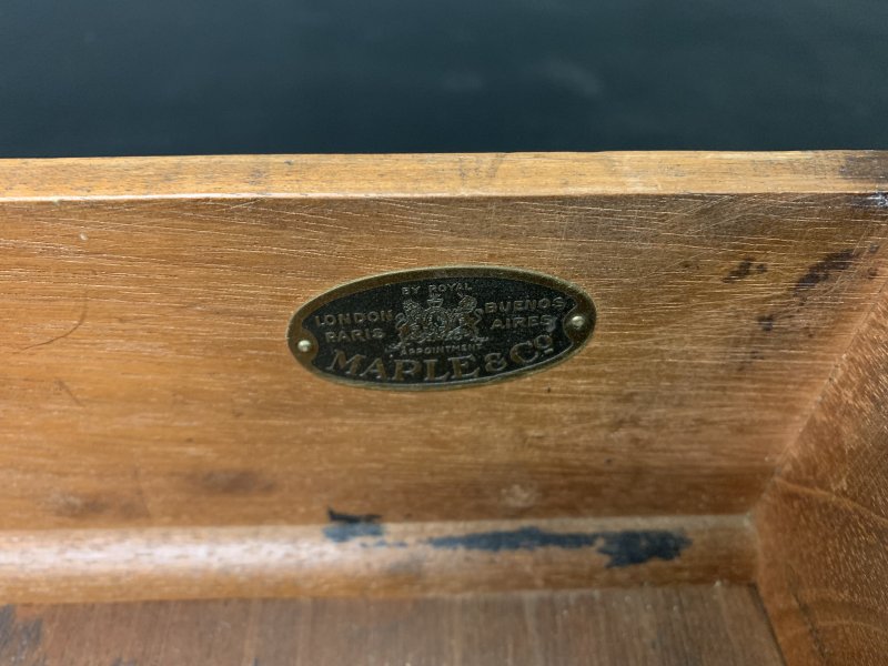 Mahogany Pedestal Partners Desk by Maple & Co.