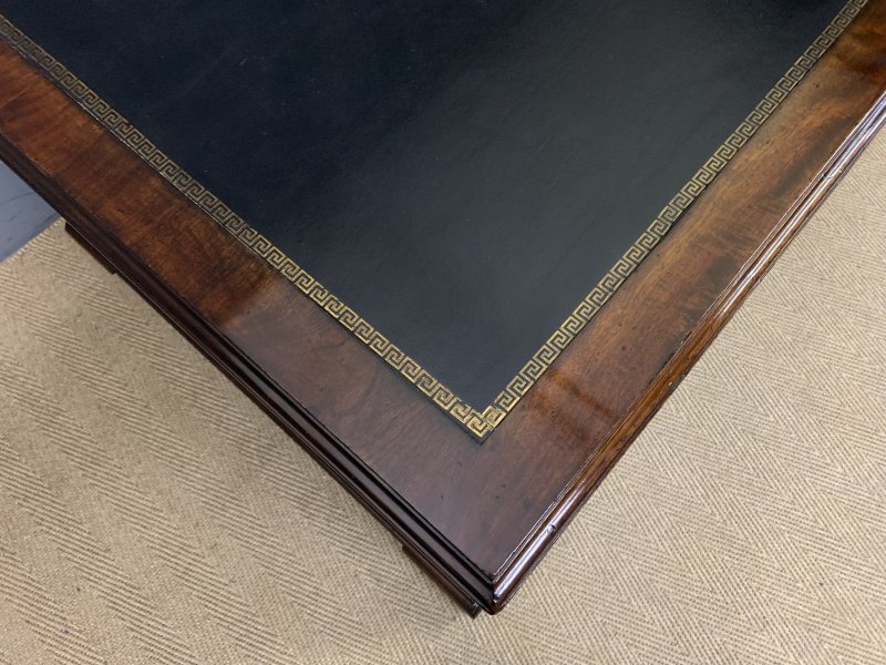 Mahogany Pedestal Partners Desk by Maple & Co.