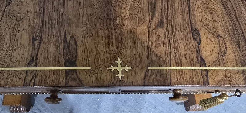 Outstanding Regency Brass Inlaid Sofa Table