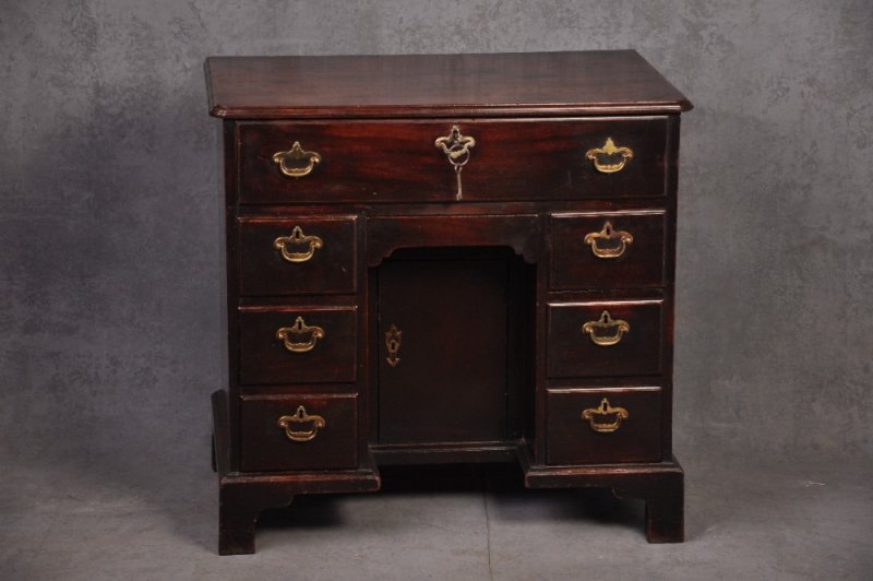 18th Century Mahogany Secretaire Kneehole Desk