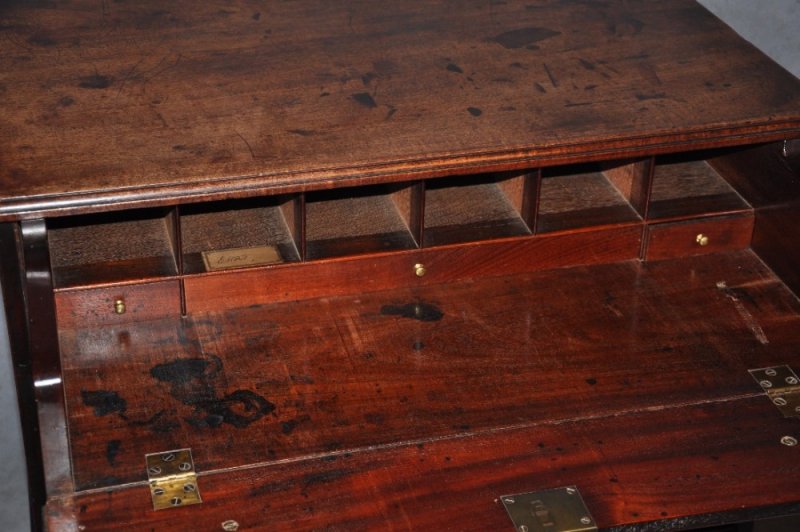 18th Century Mahogany Secretaire Kneehole Desk