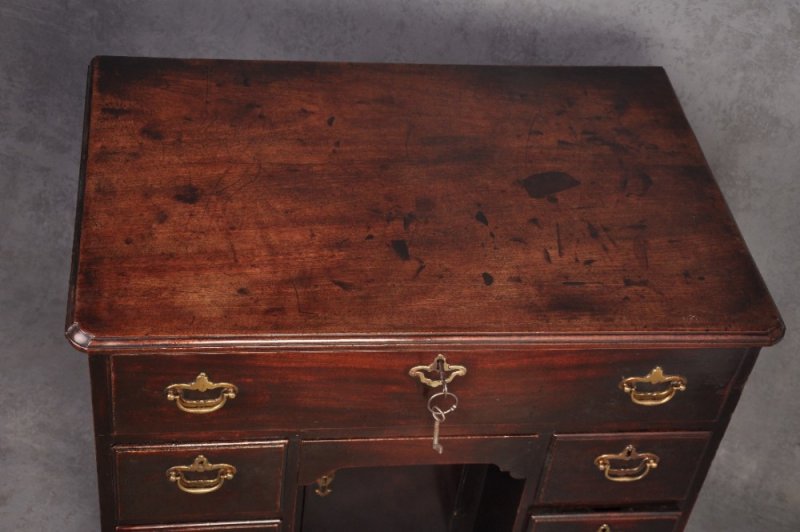 18th Century Mahogany Secretaire Kneehole Desk