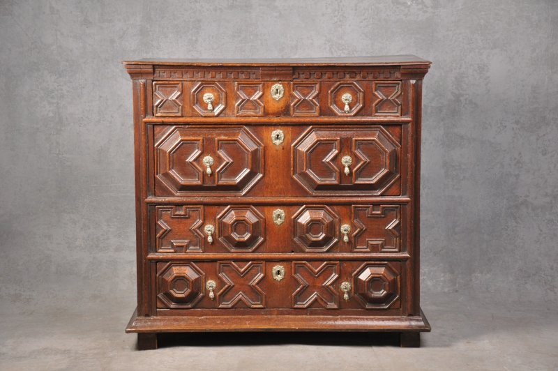 17th Century Geometric Chest Of Drawers