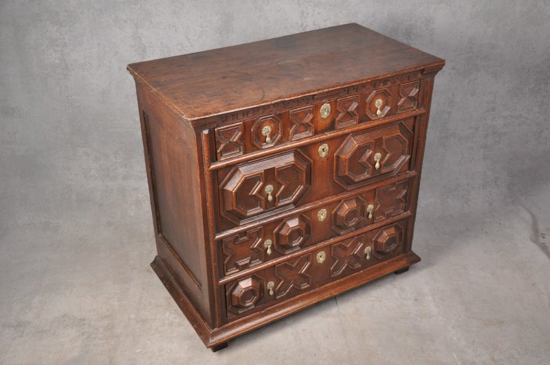 17th Century Geometric Chest Of Drawers