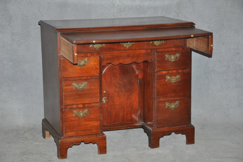 18th Century Mahogany Kneehole Desk