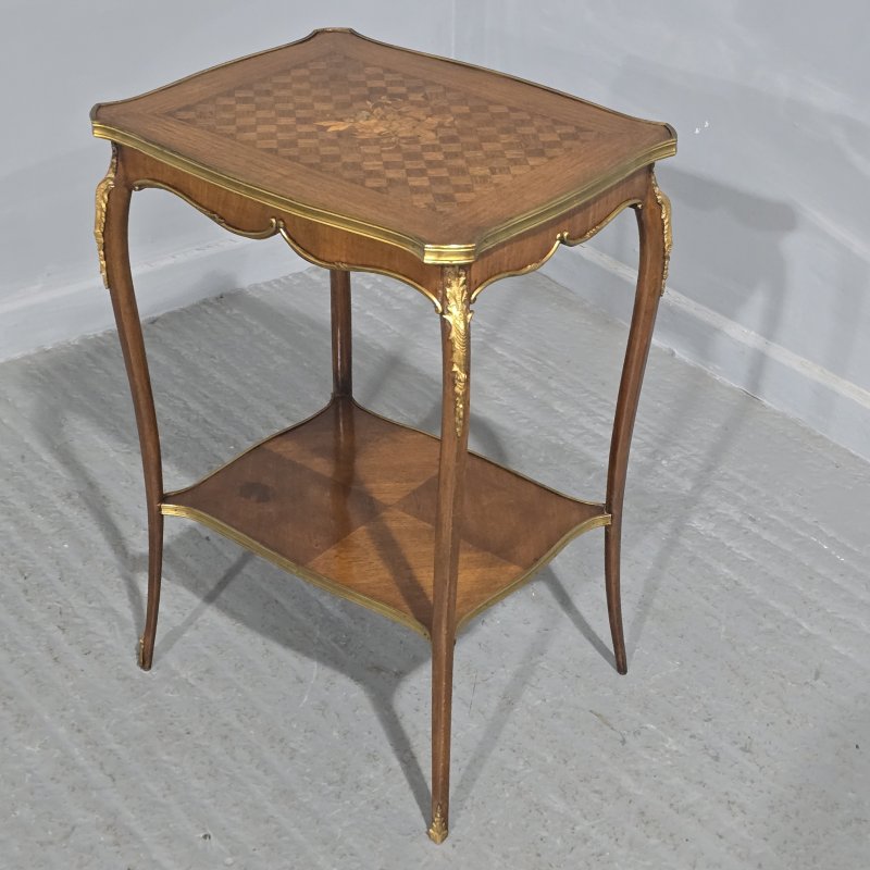 French Inlaid Occasional Lamp Table