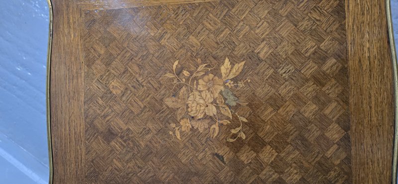 French Inlaid Occasional Lamp Table