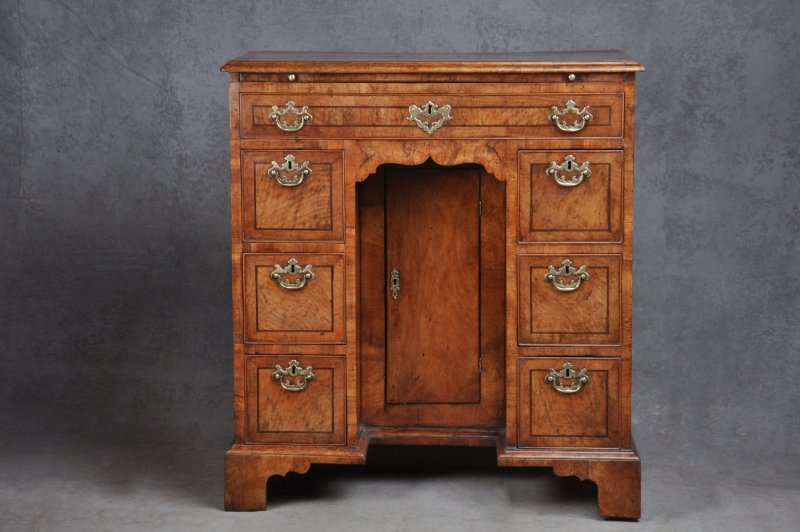 George II Walnut Kneehole Desk