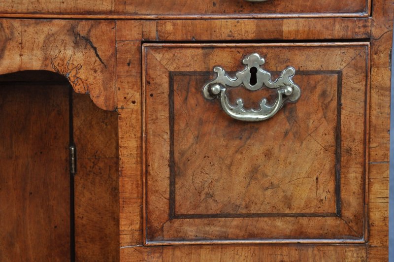 George II Walnut Kneehole Desk