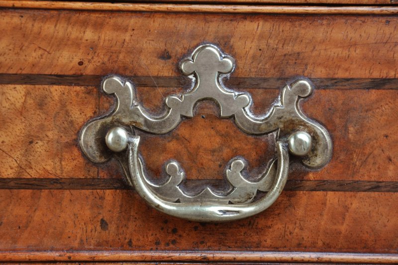 George II Walnut Kneehole Desk