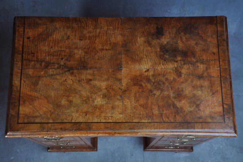George II Walnut Kneehole Desk