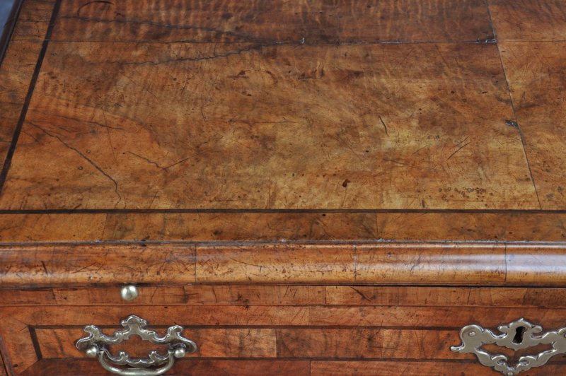 George II Walnut Kneehole Desk