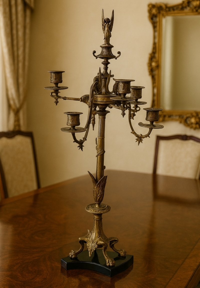 A Set of Fabulous Auguste Cain French Gilt bronze Candelabra