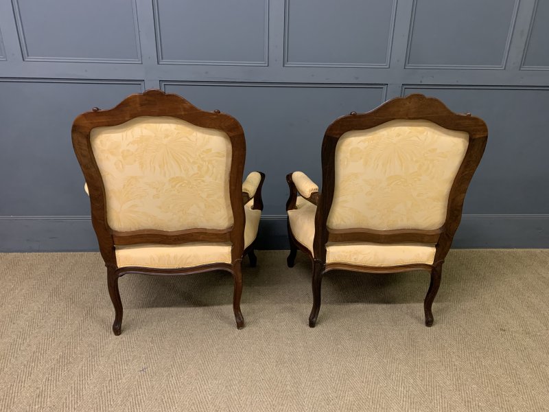 Pair of French Rosewood Fauteuils