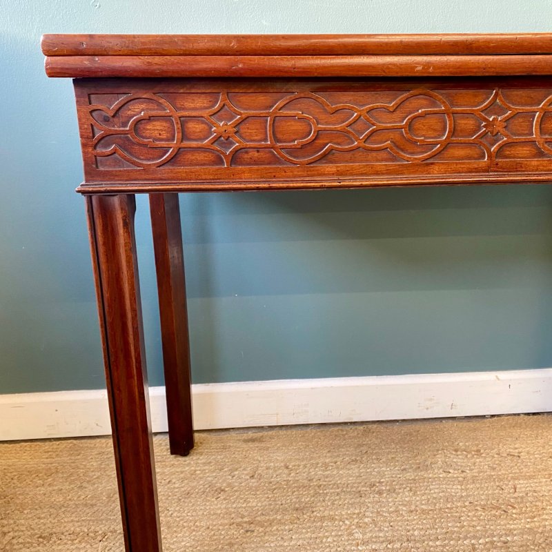 Georgian Fold Over Mahogany Tea Table