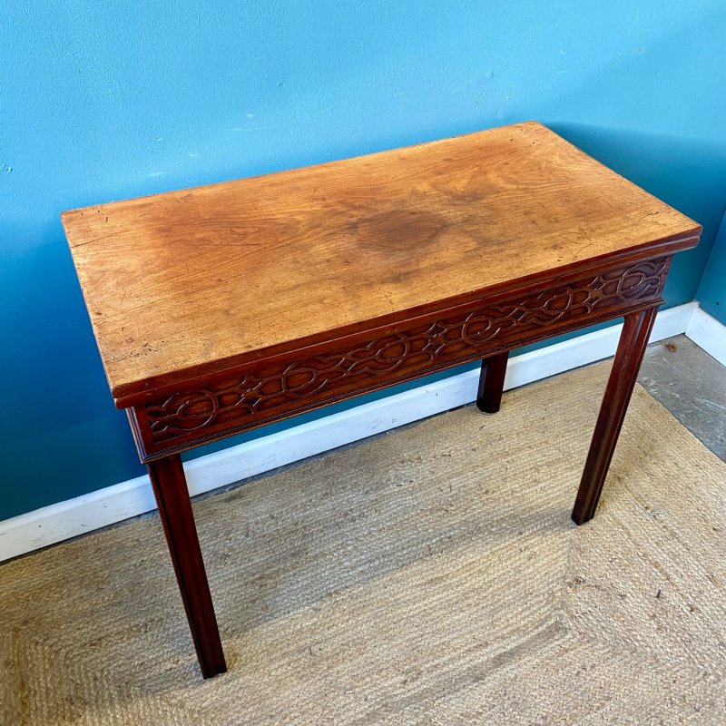 Georgian Fold Over Mahogany Tea Table