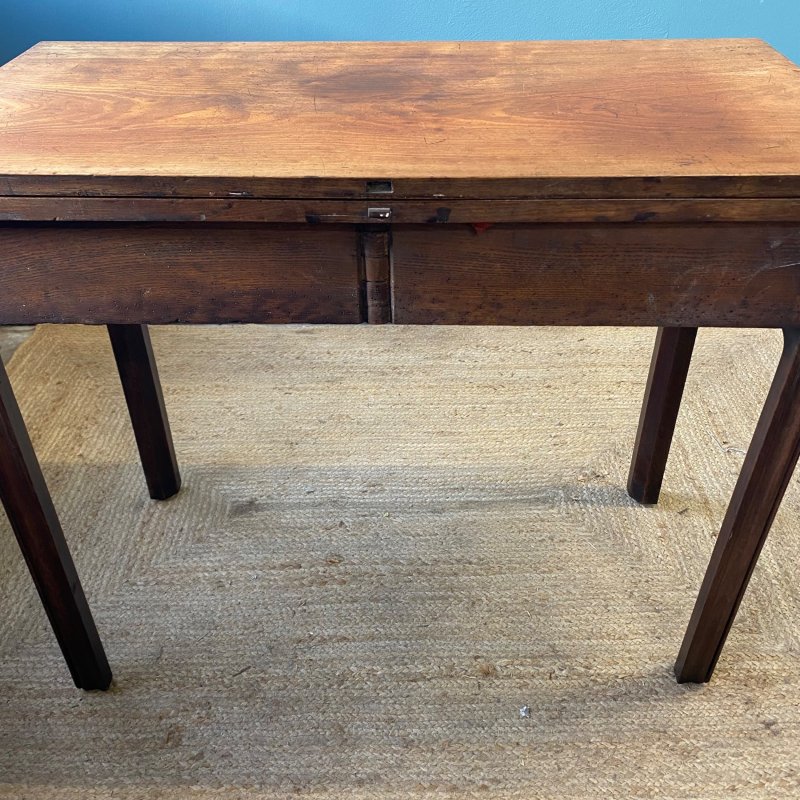 Georgian Fold Over Mahogany Tea Table