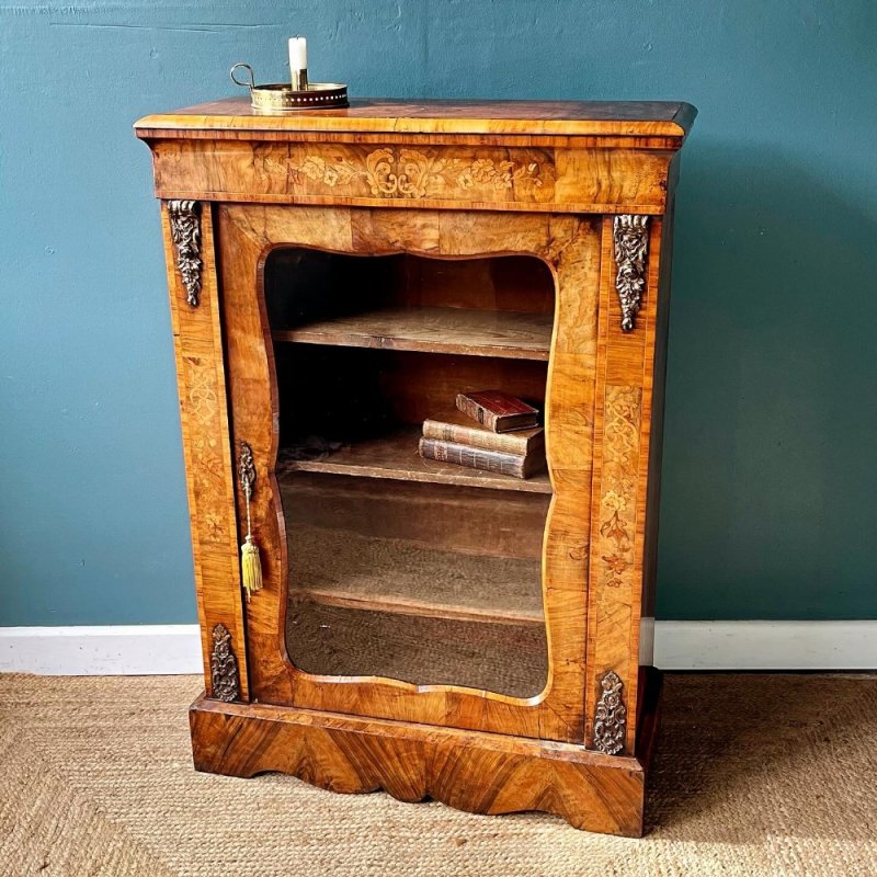 Walnut 19th Century Pier Cabinet