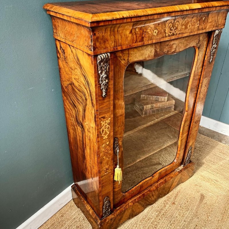 Walnut 19th Century Pier Cabinet