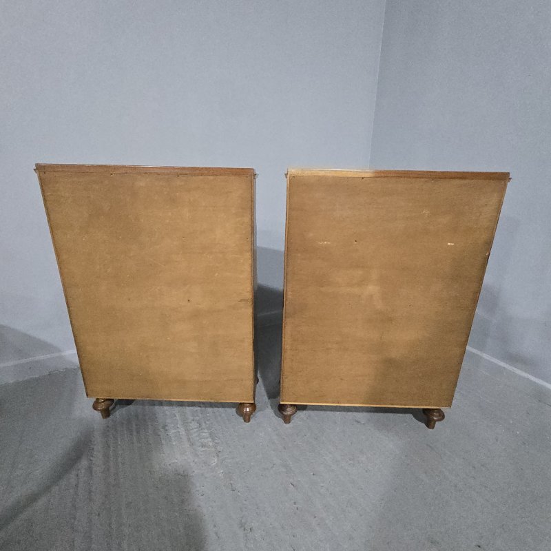 Pair Mahogany Waterfall Bookcases