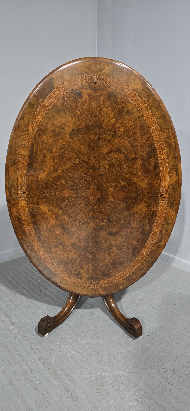 Superb Burr Walnut Dining Table
