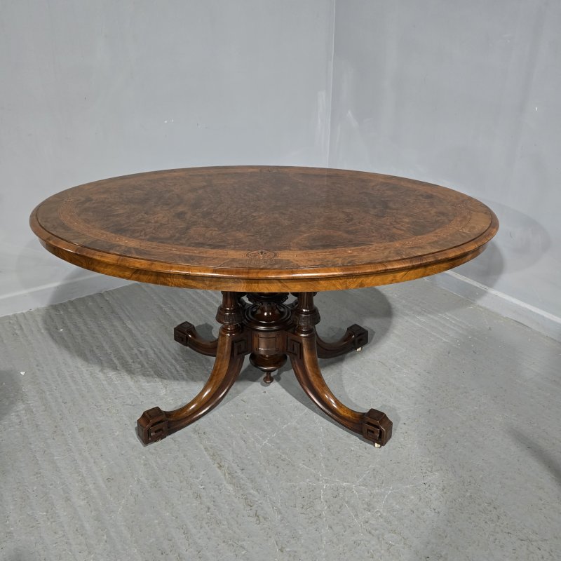 Superb Burr Walnut Dining Table