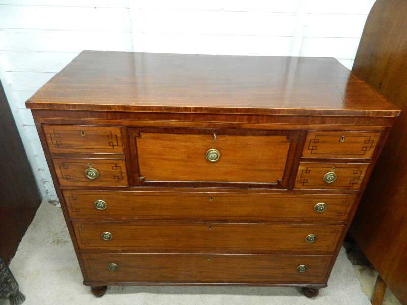 Regency Mahogany Secretaire Chest of Drawers