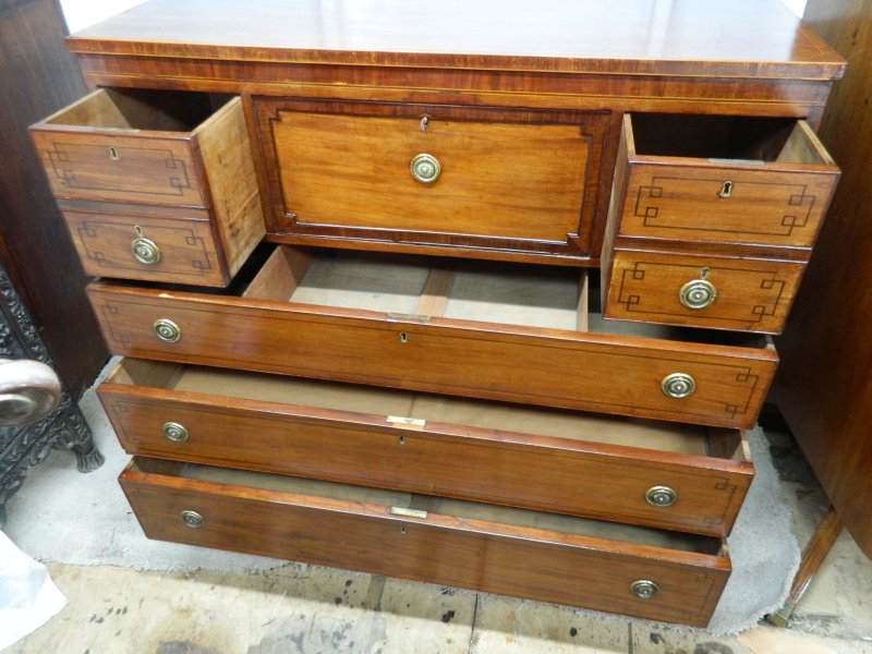 Regency Mahogany Secretaire Chest of Drawers