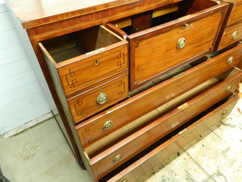 Regency Mahogany Secretaire Chest of Drawers