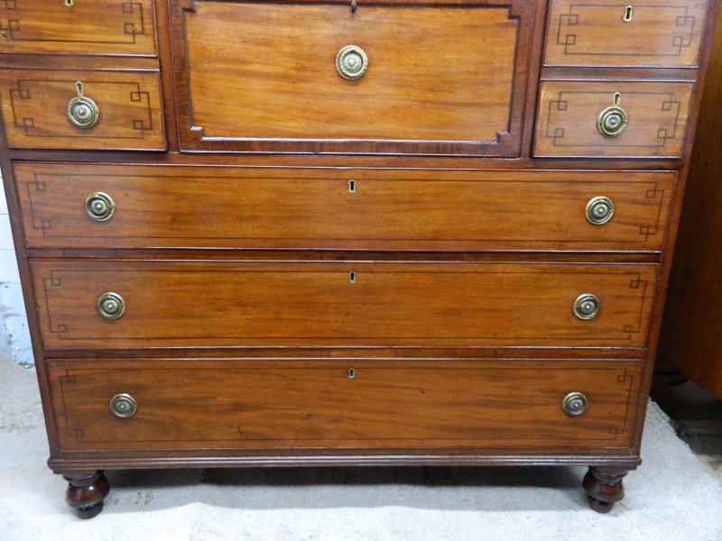 Regency Mahogany Secretaire Chest of Drawers