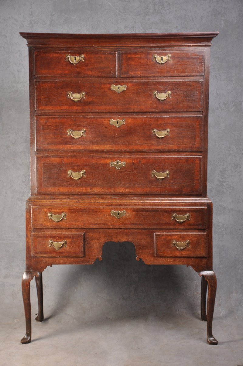 Early 18th Century Oak Chest On Stand
