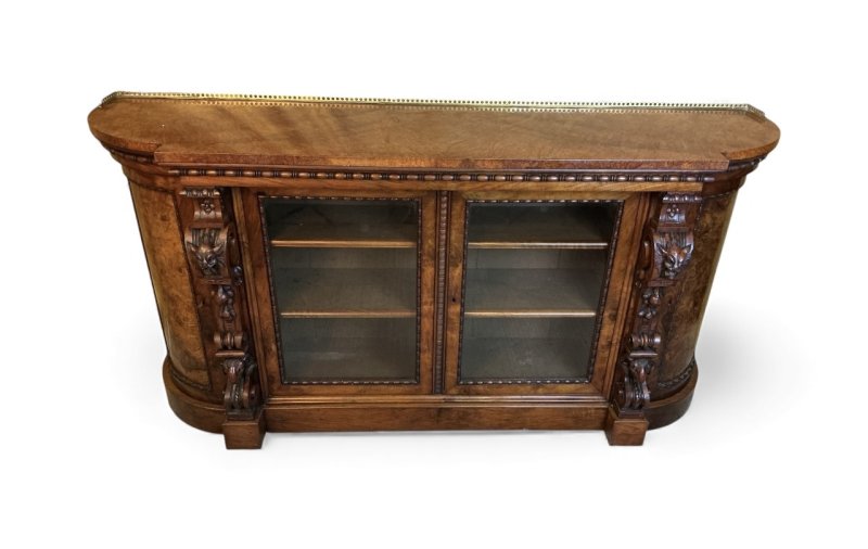 Victorian Burr Walnut Credenza