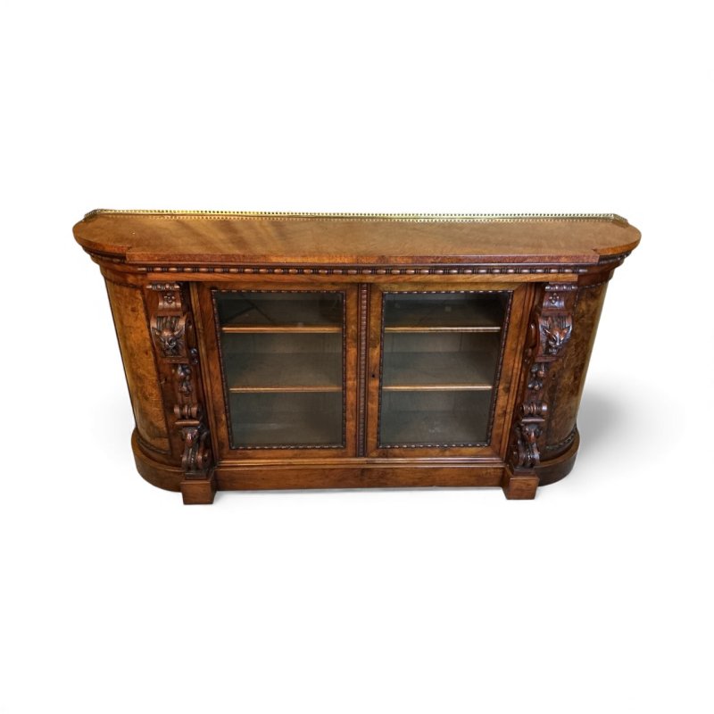 Victorian Burr Walnut Credenza